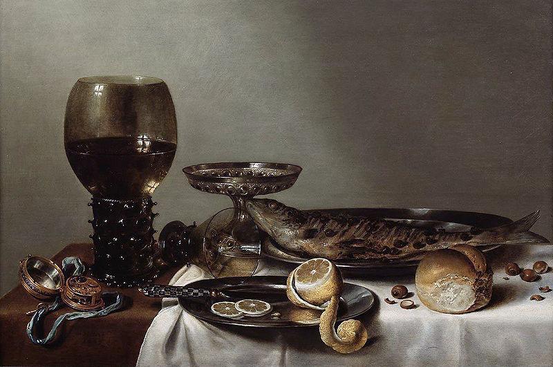 unknow artist Still life with a roemer and watch. oil painting image